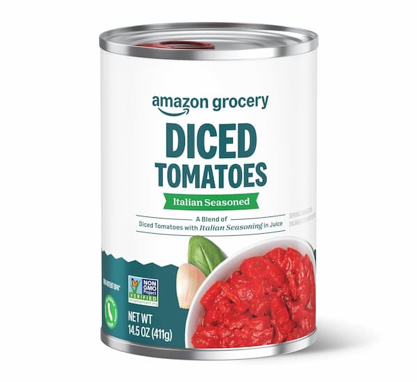 Amazon Grocery, Italian Seasoned Diced Tomatoes, 14.5 Oz deal