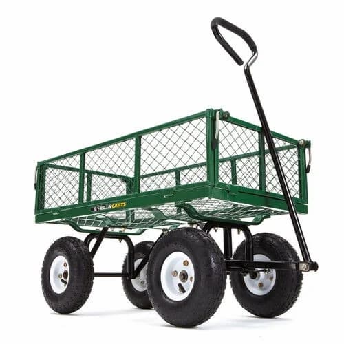 Gorilla Carts GOR400 400-lb. Steel Mesh Garden Cart with 10" Tires