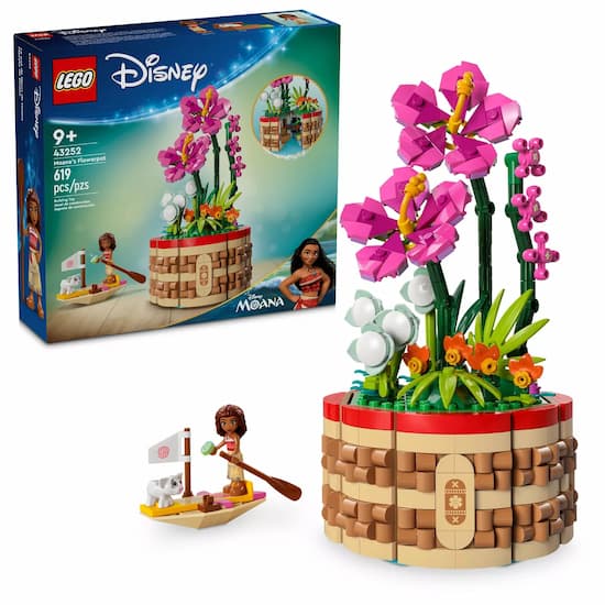 LEGO Disney Moana's Flowerpot Buildable Flower Toy and Mini Dol