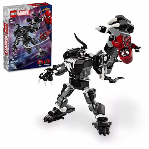 LEGO Marvel Venom Mech Armor vs. Miles Morales