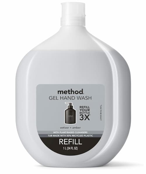 Method Gel Hand Soap Refill, Vetiver + Amber