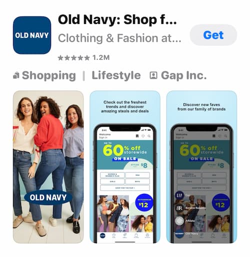 Old Navy app
