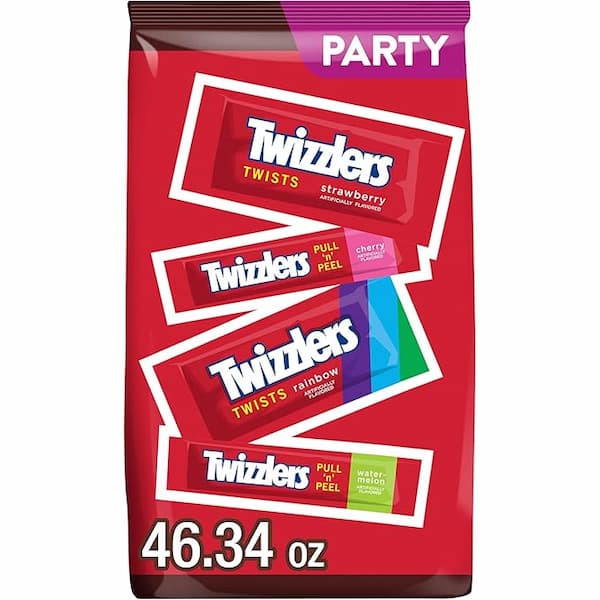 TWIZZLERS Assorted Flavored Licorice Style, Candy Bulk Party Pack